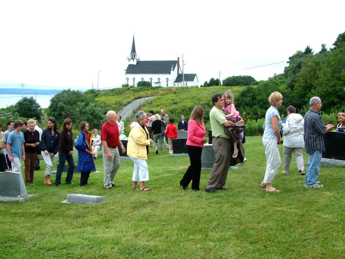 Cemetery Mass in upper graveyard