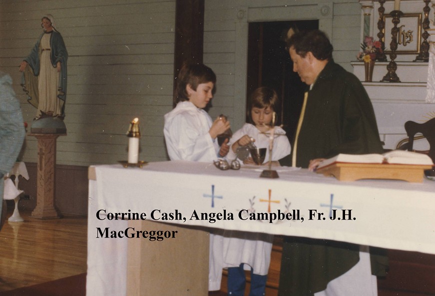 Corrine Cash, Angela Campbell, Fr. J.H. MacGreggor