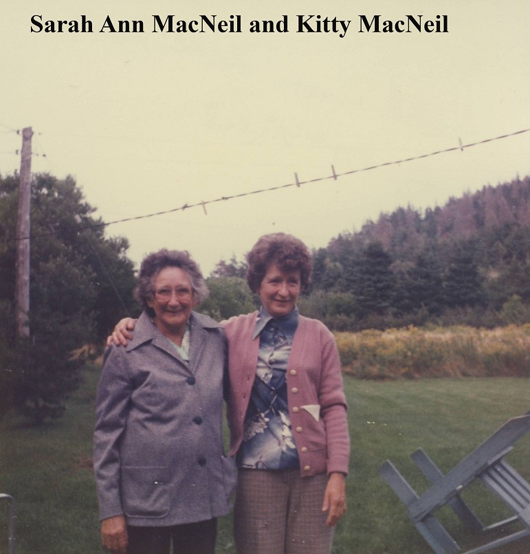 Sarah Ann MacNeil and Kitty MacNeil