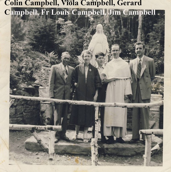 Colin, Viola, Gerard, Fr. Louis and Jim Campbell